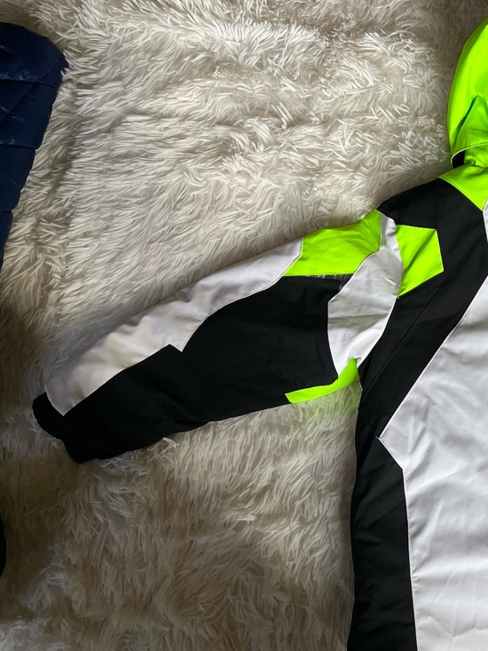 Black and White Spider ski Jacket with Neon Accents - Picture 3 of 7